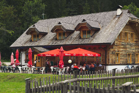 UDINE (ITALY) - AUGUST 5, 2020: Valbruna Baita dei Saporiのeditorial素材