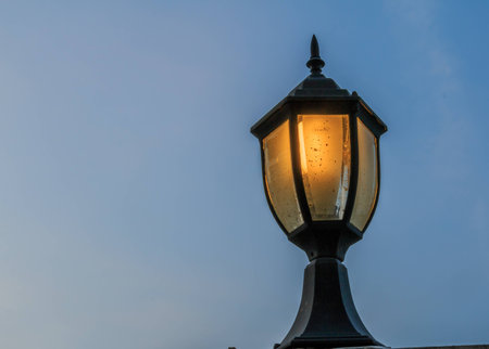 vintage a lamplight in evening