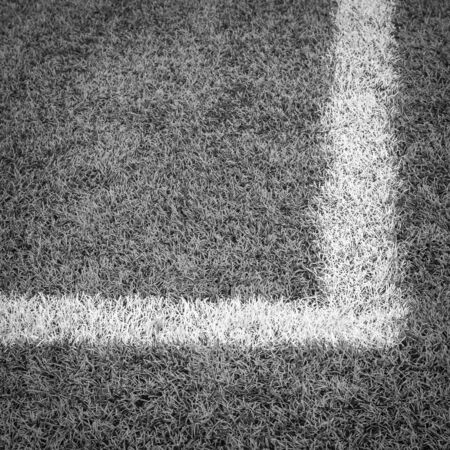 Soccer Field Line detail for Backgrounds or Texture black and whiteの写真素材