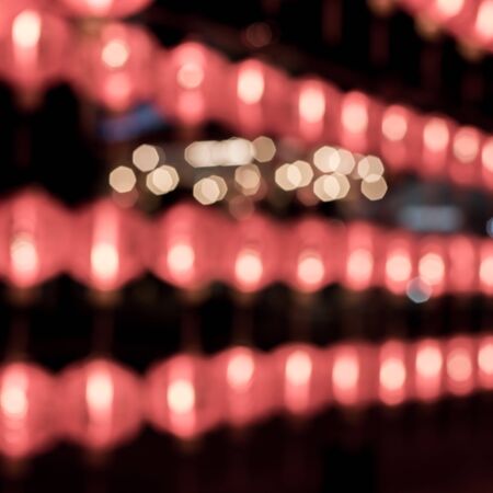 A blurred shot of red Chinese lanterns use as Seamless.の写真素材