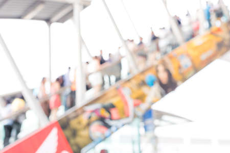 photo of blurred traffic and city backgroundの写真素材