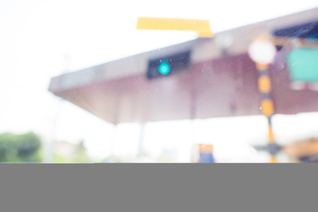 photo of blurred traffic and city backgroundの写真素材