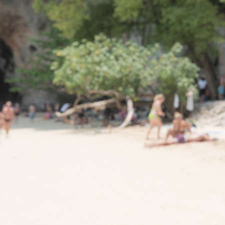 beach background from photo blurred lensの写真素材