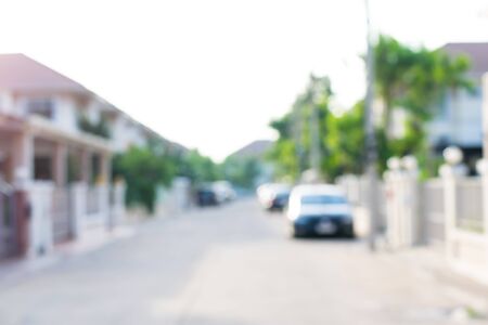 photo of blurred housing estateの写真素材