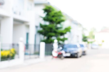photo of blurred housing estateの写真素材