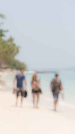 beach background from photo blurred lensの写真素材