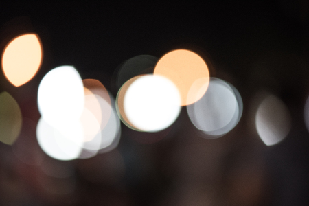 colorful bokeh from night lightの写真素材