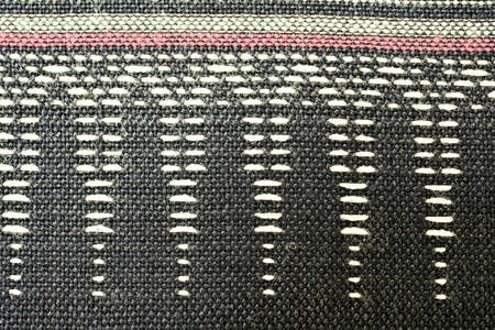 Texture of handmade Thai silk and cotton,black and white