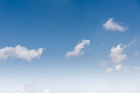 Blank sky surface with small clouds