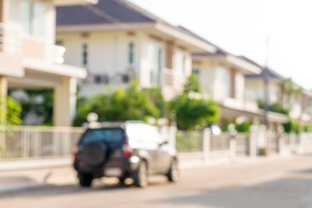 photo of blurred housing estateの写真素材