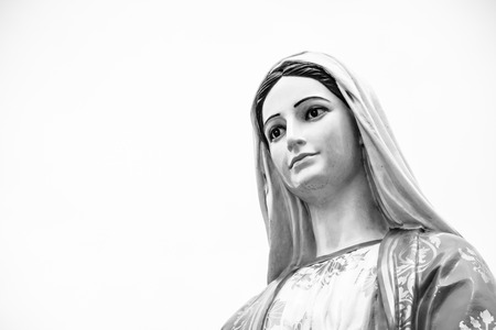 Statues of Holy Women on cloudy sky backgroundの写真素材