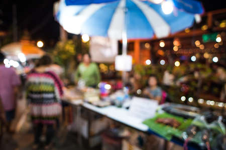 bokeh from night marketの写真素材