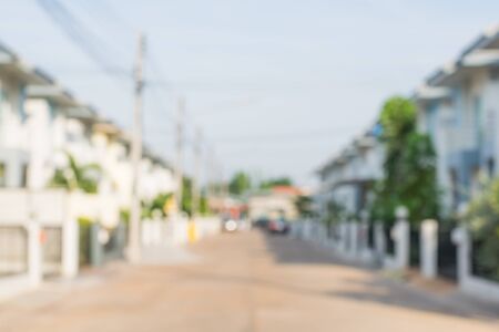 photo of blurred housing estateの写真素材