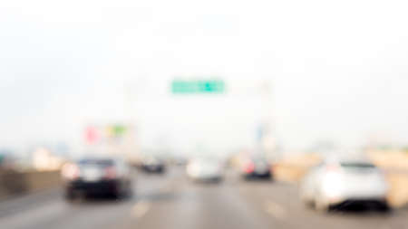 photo of blurred traffic and city backgroundの写真素材
