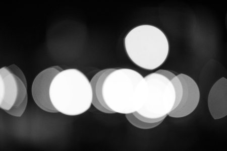 gray bokeh from night lightの写真素材
