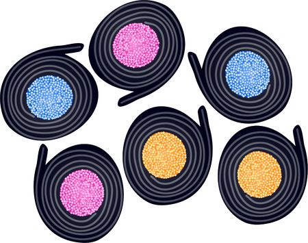 licorice catherine wheelsの写真素材