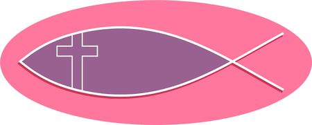 Christian fish symbolの写真素材