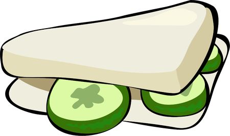 cucumber sandwichの写真素材