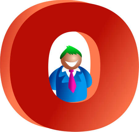 O is for - icon people seriesの写真素材