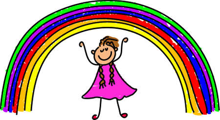 my rainbow - toddler art seriesの写真素材