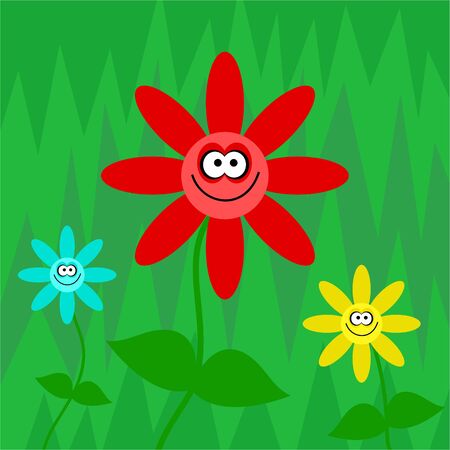 funky retro flower backgroundの写真素材