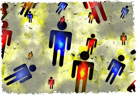 artistic dirt stained grunge textured parchment background design with icon menの写真素材