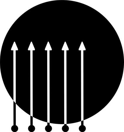 logo style globe icon design with upward pointing arrows isolated on whiteの写真素材