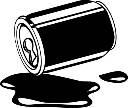 spilled soda drink