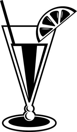 refreshing fruit cocktail drink isolated on whiteの写真素材