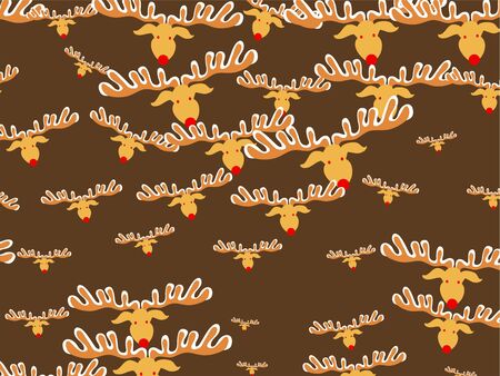Decorative seasonal Christmas rudolf wallpaper background design.の写真素材