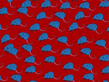 Cute and whimsical vole wallpaper background design.の写真素材