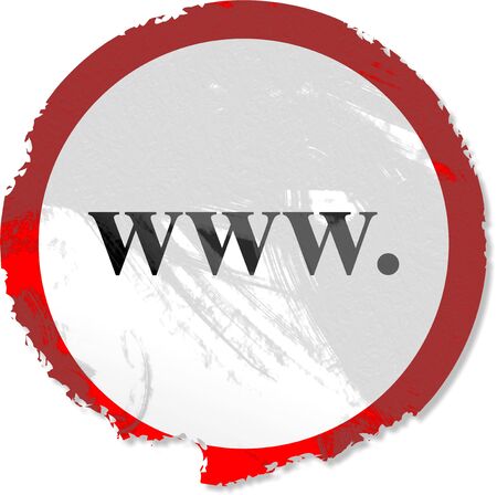 Grunge style www sign isolated on white.の写真素材