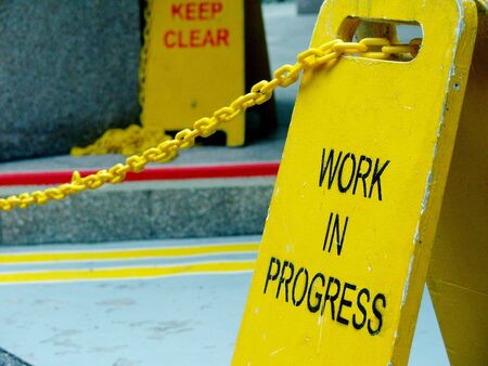 Work In Progress Signの写真素材