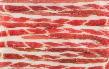 Image of fresh bacon. texture macroの写真素材
