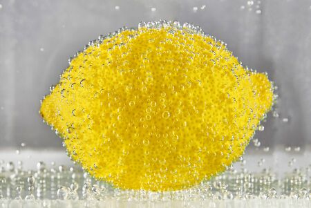 Citrus Lemon in water. design elementの写真素材