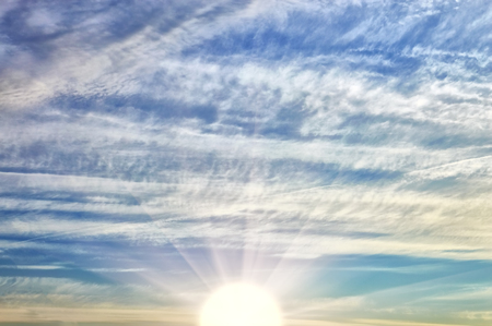 Beautiful cloudy sky and sunriseの写真素材