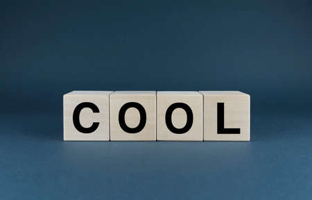 BB cool. Cubes form the word Cool. An extensive concept of the word Cool used in different life situationsの写真素材