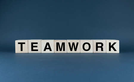 teamwork. Cubes form the word Teamwork. business teamwork conceptの写真素材