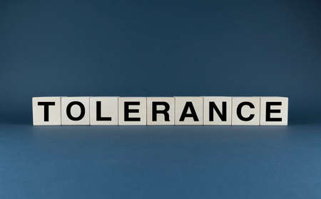 tolerance. Cubes form the word Tolerance. Extensive concept and International Day for Toleranceの写真素材