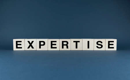 expertise. Cubes form the word Expertise. business conceptの写真素材