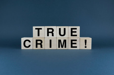 true crime. Cubes form the word True Crime. True Crime word concept - criminalの写真素材