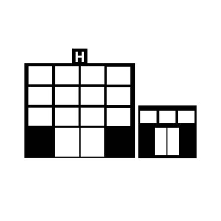 Hospital Icon Vector on plain background.のイラスト素材