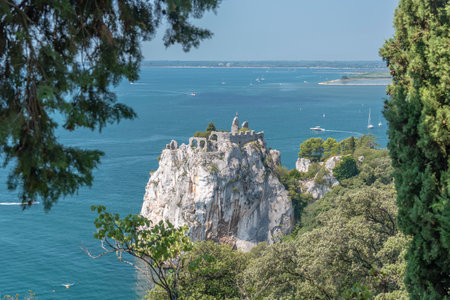 Historic Castello Vecchio di Duino in Italyの写真素材