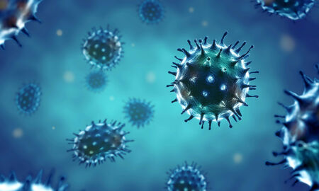 flu virus 3dの写真素材