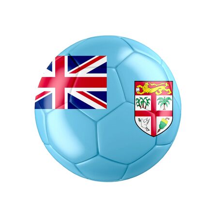Soccer football ball with flag of Fijiの写真素材