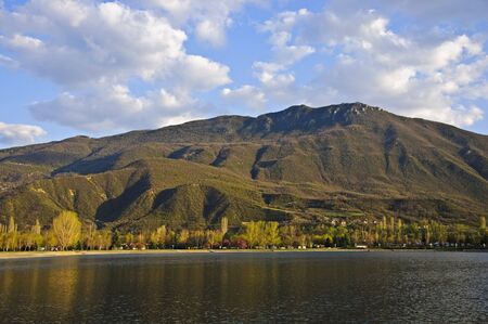 A picturesque summer scene from lake Treska near Skopjeの写真素材