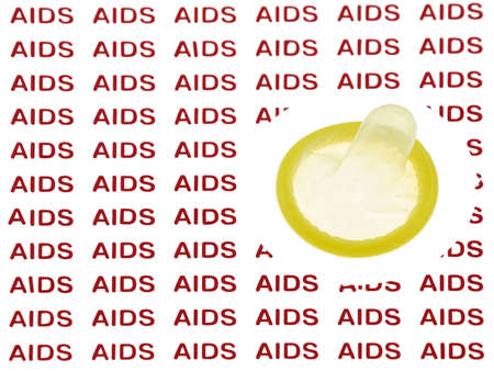 Condom preventing infection from the desease AIDS