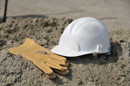 protective gloves, goggles and helmetの写真素材