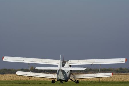 Training plane on runway