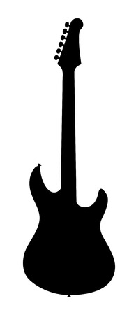 Silhouette of an electric guitarのイラスト素材